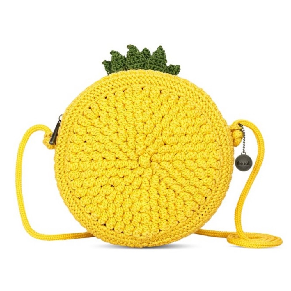 The Sak Pineapple Kenna Hand-Crocheted Crossbody Bag NWT MSRP $99